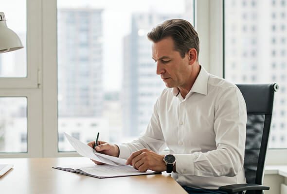 man applying forbearance