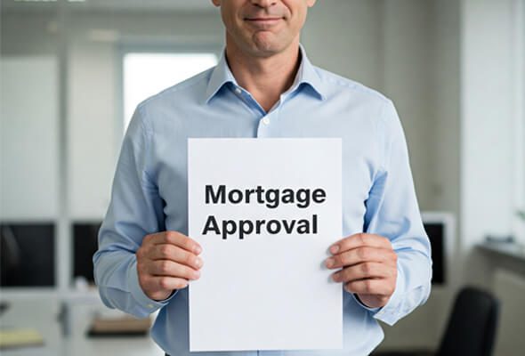 man holding mortgage preapproval paper